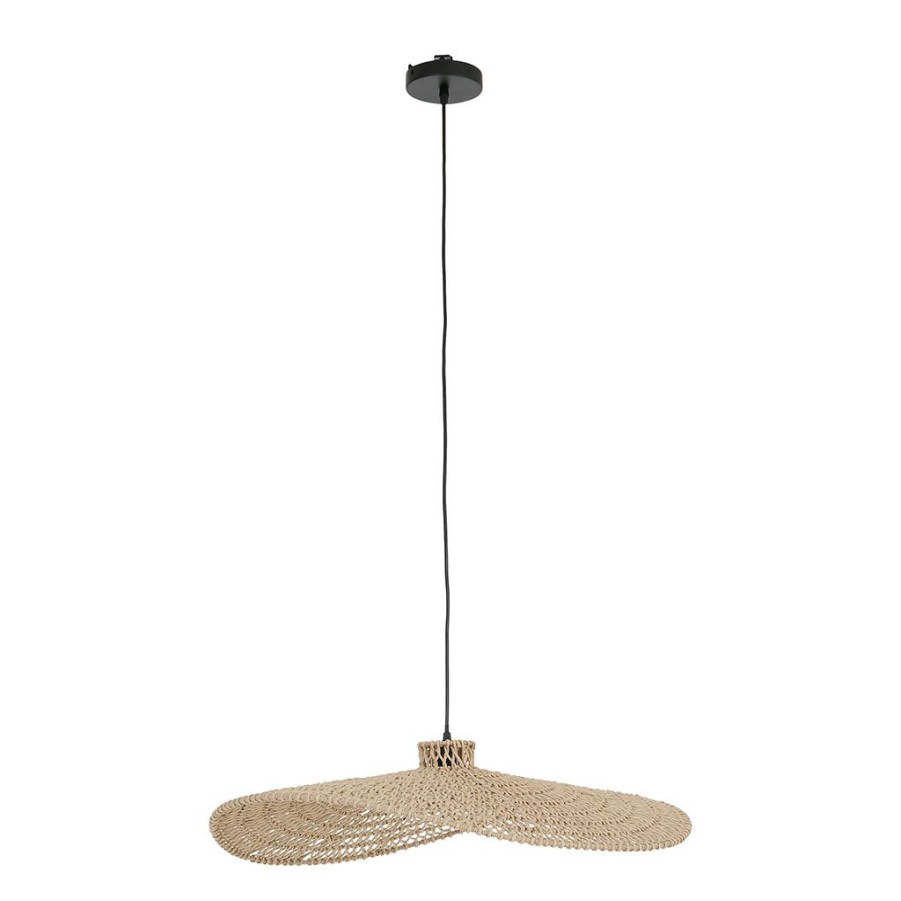 Luminaires Fabrique De Styles | Suspension En Corde De Papier D70.5Cm Naturel - Calyp