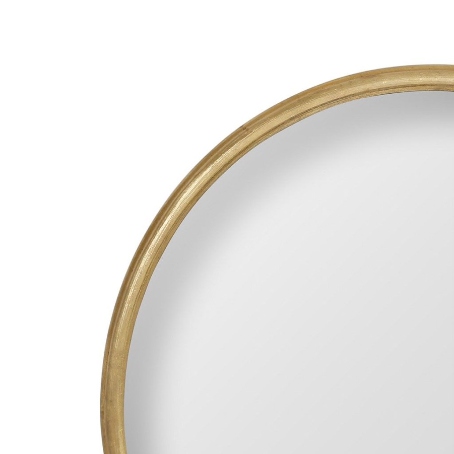 Deco Fabrique De Styles | Miroir Convex En Laiton Dore D21.5Cm - Edman