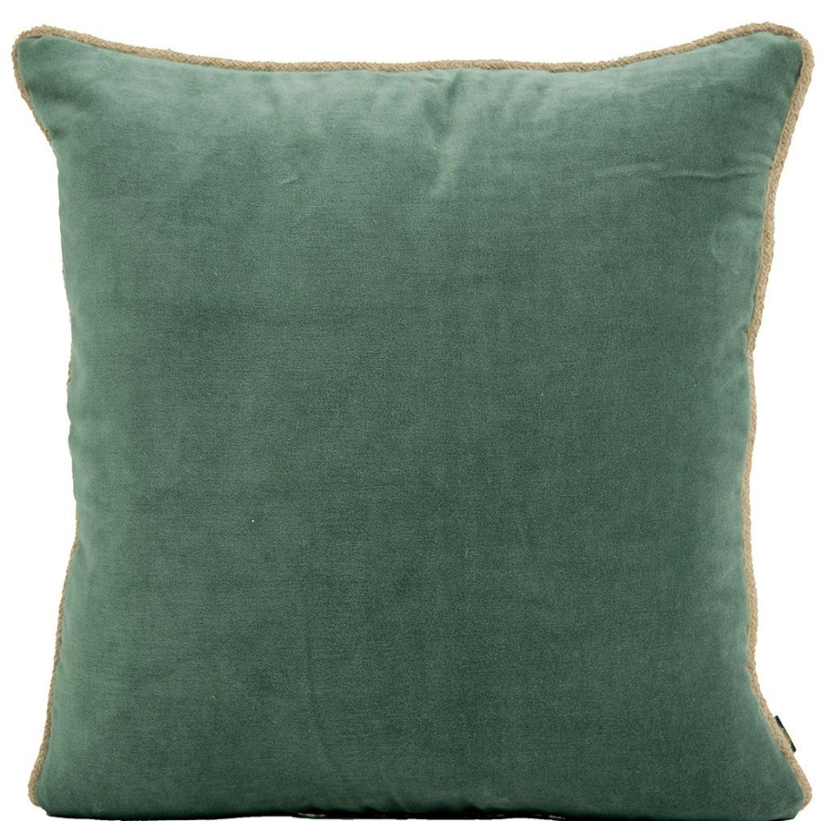 Textiles Fabrique De Styles | Coussin En Velour Celadon 45X45Cm - Delhi