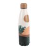 Arts De La Table Fabrique De Styles Gourdes | Gourde Isotherme Sunset Terracotta Et Vert 50Cl En Inox - Sweet Leaves