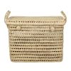 Deco Fabrique De Styles Petits Rangements | Coffre En Feuille De Palmier Naturel - Beezz