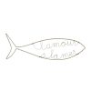 Deco Fabrique De Styles Deco A Suspendre Et Adhesive | Deco Murale "Lamour A La Mer" Tournille Dore 24X8Cm Fer