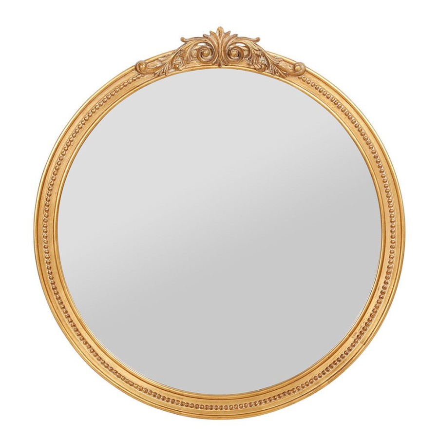 Deco Fabrique De Styles | Miroir Rond Dore 80X84Cm - Sonate