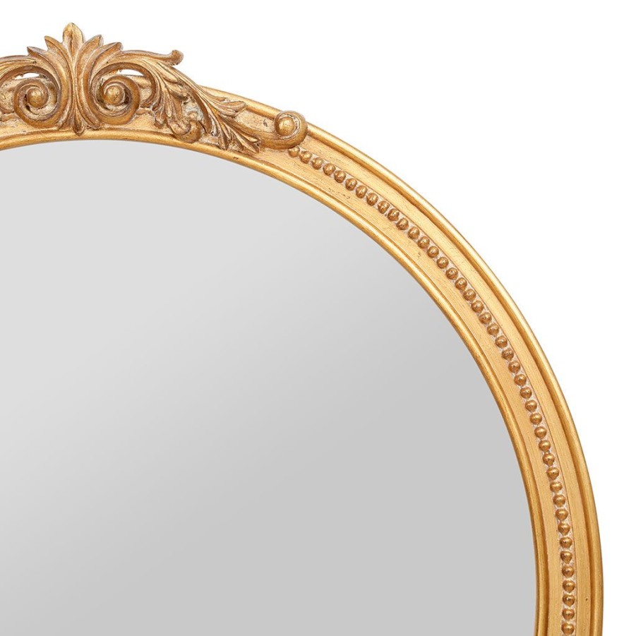 Deco Fabrique De Styles | Miroir Rond Dore 80X84Cm - Sonate