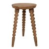 Meubles Fabrique De Styles Bouts De Canape Et Tables D'Appoint | Table D'Appoint Rond En Bois Recycle Naturel D34Cm - Campagne