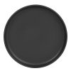 Arts De La Table Fabrique De Styles Assiettes | Assiette Dessert En Gres Noir D22Cm - Uno