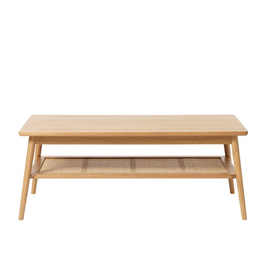 Meubles Fabrique De Styles Table Basses | Table Basse En Placage Chene Naturel L120Cm - Barrali