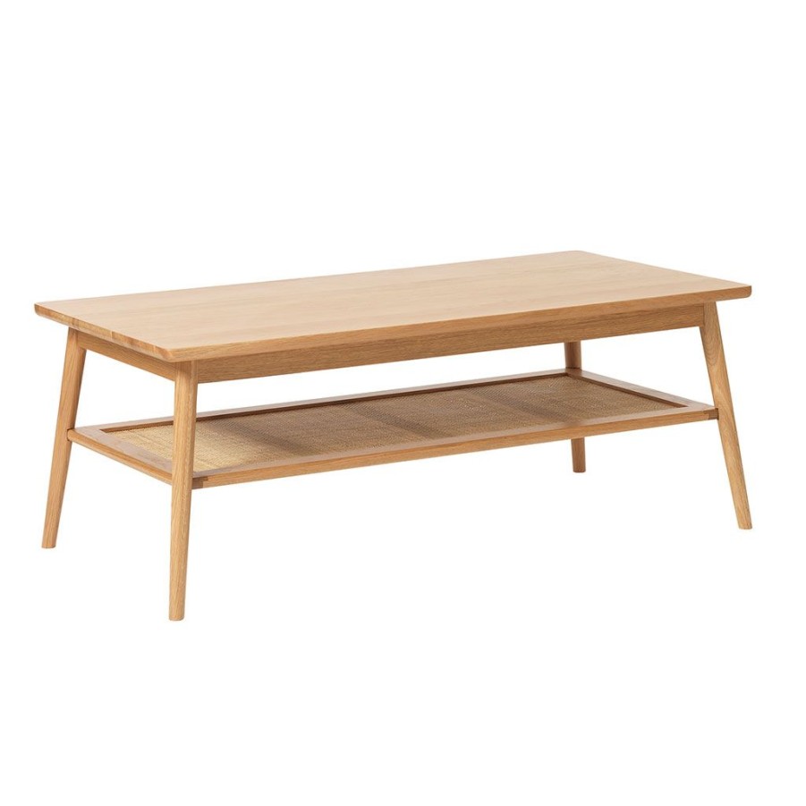 Meubles Fabrique De Styles Table Basses | Table Basse En Placage Chene Naturel L120Cm - Barrali