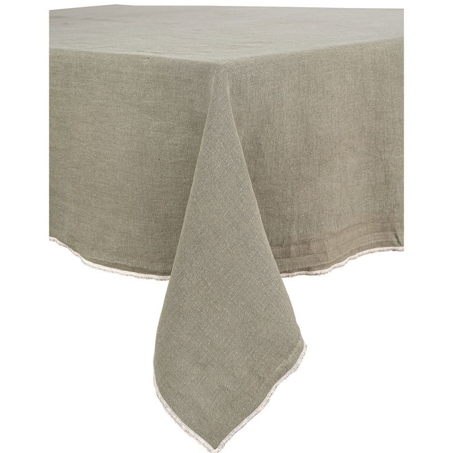 Textiles Fabrique De Styles Nappes | Nappe Venise Naturel 160X160Cm En Lin Lave