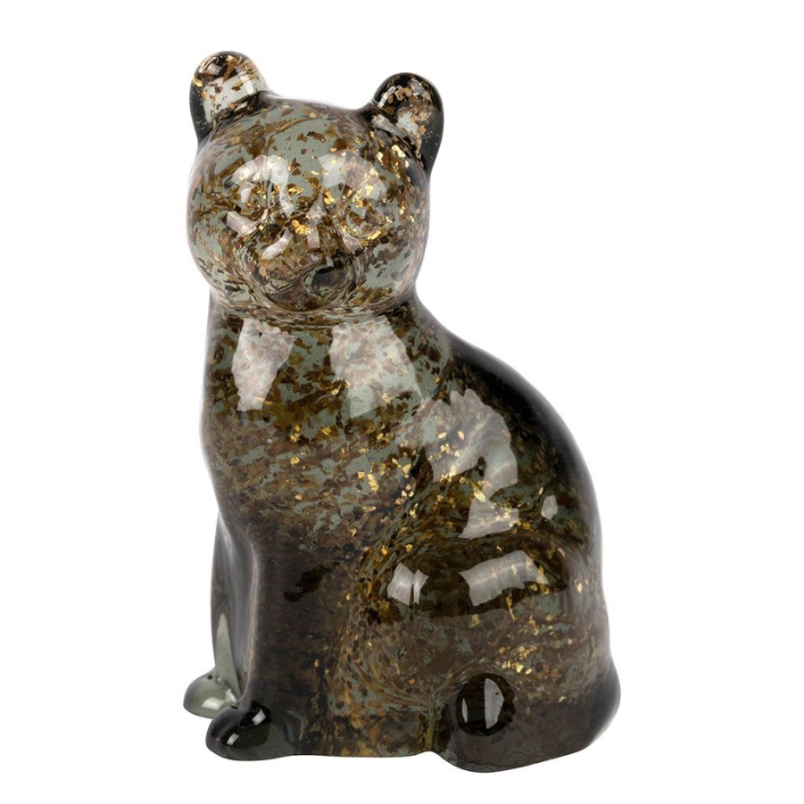 Deco Fabrique De Styles Petits Objets Deco | Deco Chat En Verre Fume - Felin