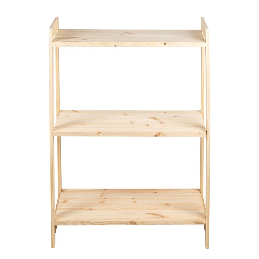 Meubles Fabrique De Styles Bibliotheques Et Etageres | Etagere 3 Niveaux En Pin Naturel H86Cm