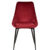 Meubles Fabrique De Styles Chaises | Chaise Salle A Manger En Velours Rouge - Ben