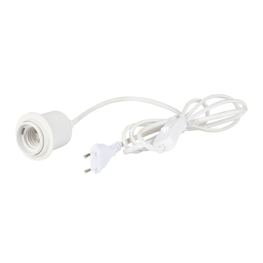 Luminaires Fabrique De Styles | Cable Electrique Avec Interrupteur 2M Blanc