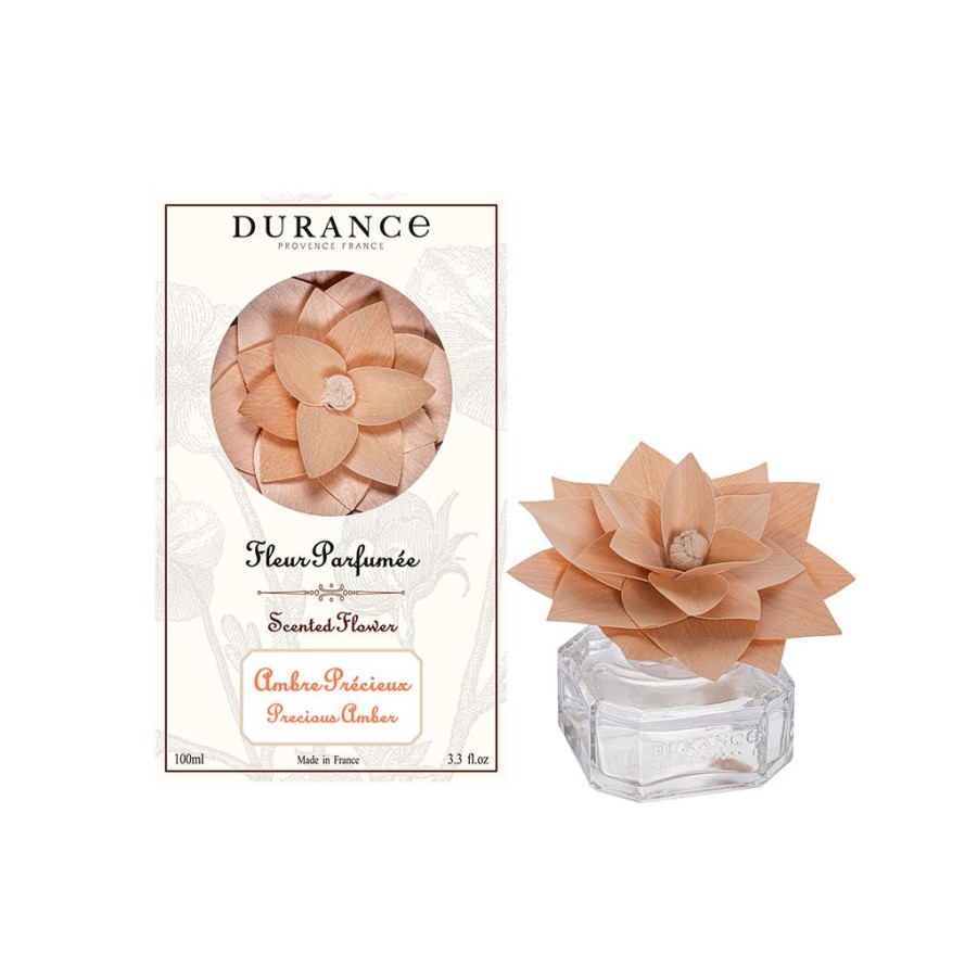 Bougies Et Senteurs Fabrique De Styles Sachets Et Decors Parfumes | Fleur Parfumee En Bois 100 Ml Ambre Precieux