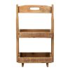 Meubles Fabrique De Styles Bibliotheques Et Etageres | Etagere 2 Paniers En Bois Recycle Naturel H65.5Cm - Campagne