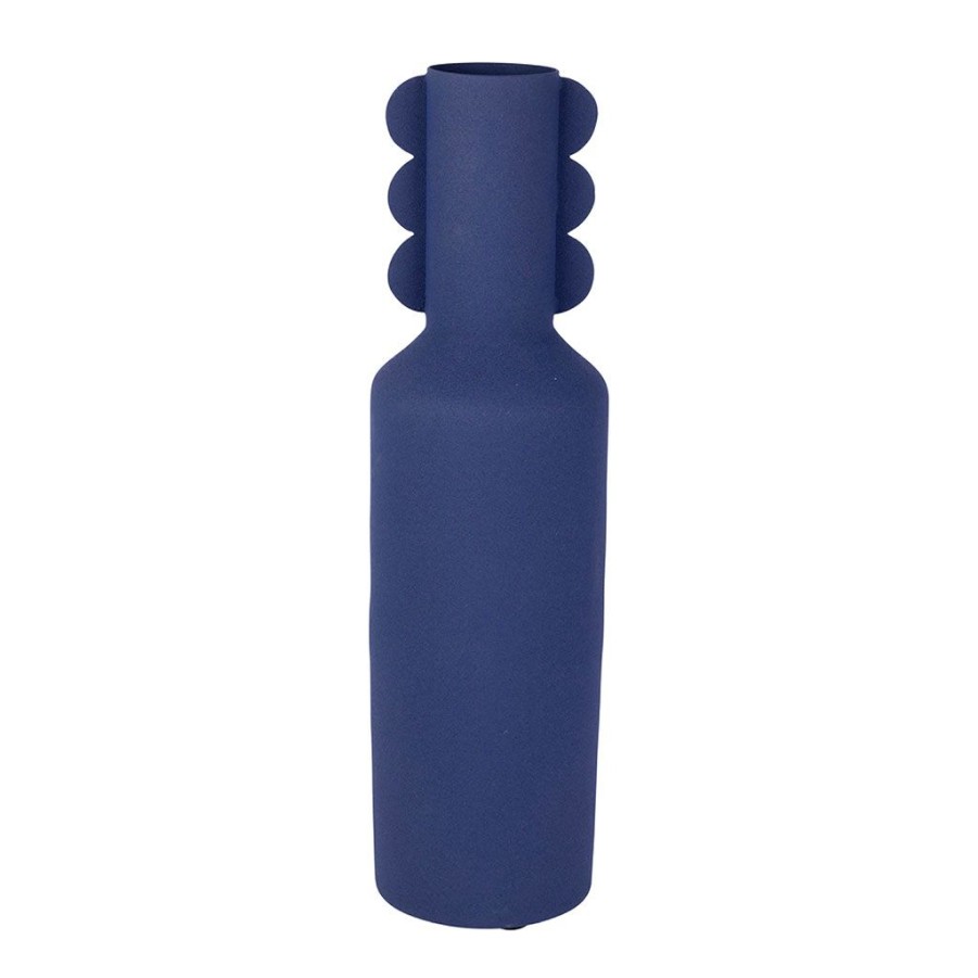 Deco Fabrique De Styles Vases Et Soliflores | Vase Pour Fleur Sechee Indigo En Fer - Funny