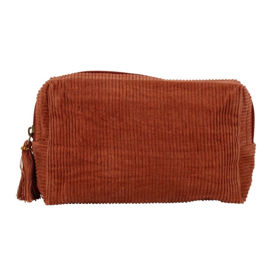 Accessoires Et Loisirs Fabrique De Styles Sacs Et Pochettes | Pochette En Velours Cotele Et Coton Terracotta - Manarola