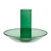 Deco Fabrique De Styles Photophores&Bougeoirs Et Lanternes | Bougeoir En Verre Vert D10Xh8Cm - Funny