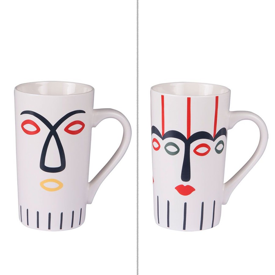 Arts De La Table Fabrique De Styles Tasses Et Mugs | Lot De 2 Mugs En Porcelaine - Awa