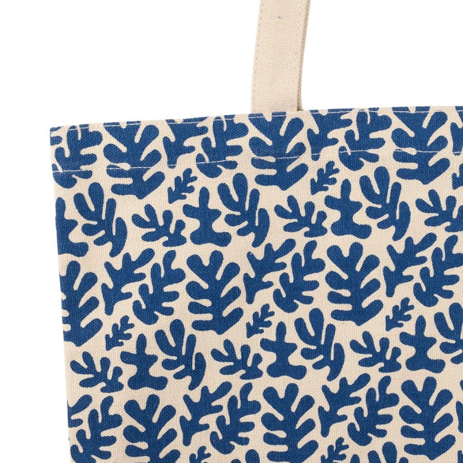 Accessoires Et Loisirs Fabrique De Styles Sacs Et Pochettes | Sac Tote Bag Ecru Et Bleu 38X42Cm - Funny