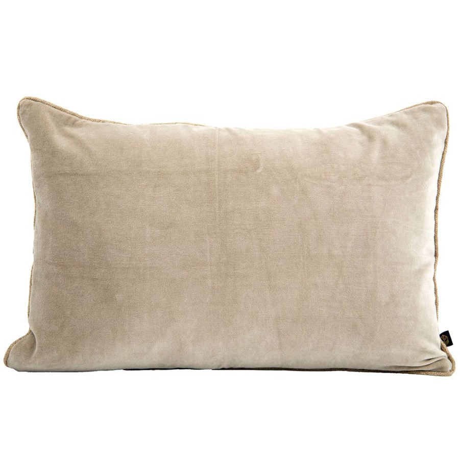 Textiles Fabrique De Styles | Coussin Delhi Craie 40X60Cm En Velour