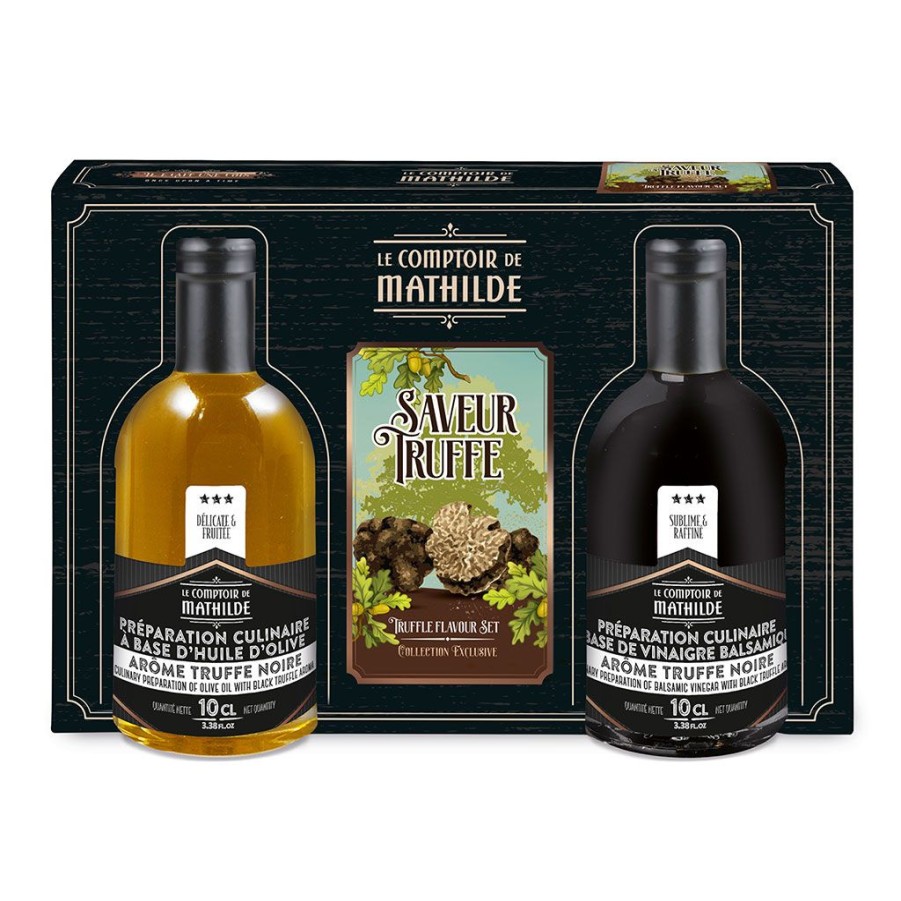 Epicerie Fabrique De Styles Huiles Et Vinaigres | Coffret Truffe Noire - Lot Huile + Vinaigre 2 X 10Cl - Amateur