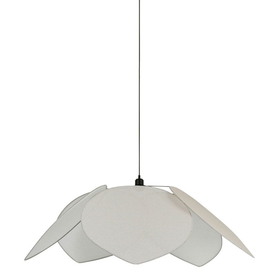 Luminaires Fabrique De Styles | Suspension En Lin Beige D110Cm - Japandi