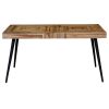 Meubles Fabrique De Styles Table De Salle A Manger | Table A Manger En Teck Recycle Et Metal 150X75Cm - Wally