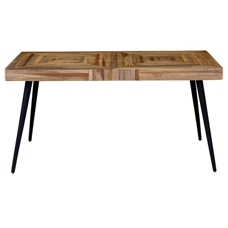 Meubles Fabrique De Styles Table De Salle A Manger | Table A Manger En Teck Recycle Et Metal 150X75Cm - Wally