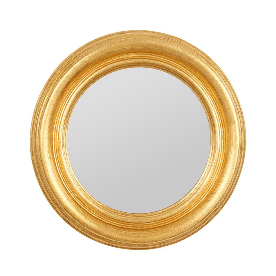 Deco Fabrique De Styles | Miroir Rond Dore D35Cm - Drachma