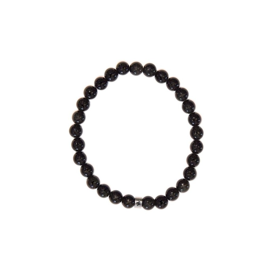 Accessoires Et Loisirs Fabrique De Styles Bijoux Fantaisie | Bracelet Obsidienne Noire Perles Rondes 6Mm