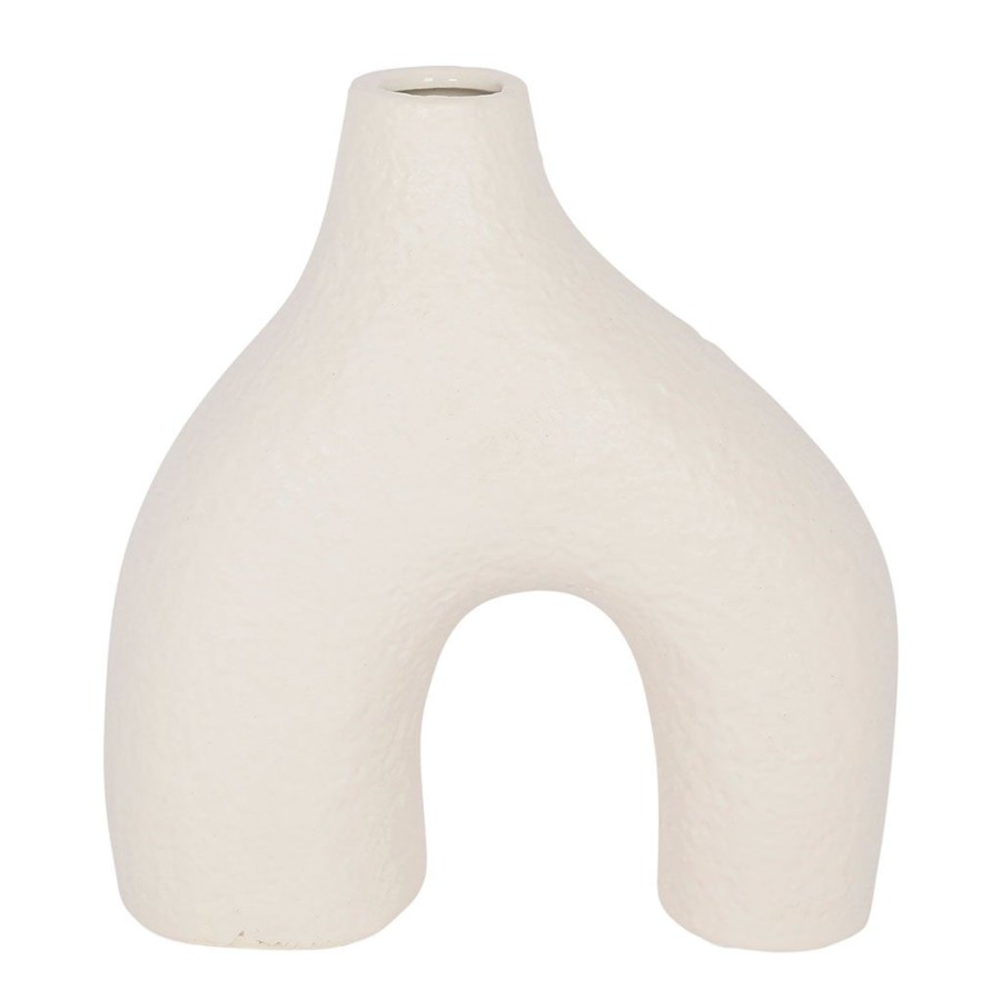 Deco Fabrique De Styles Vases Et Soliflores | Vase En Dolomite Blanc H24.5Cm -Arty Folk