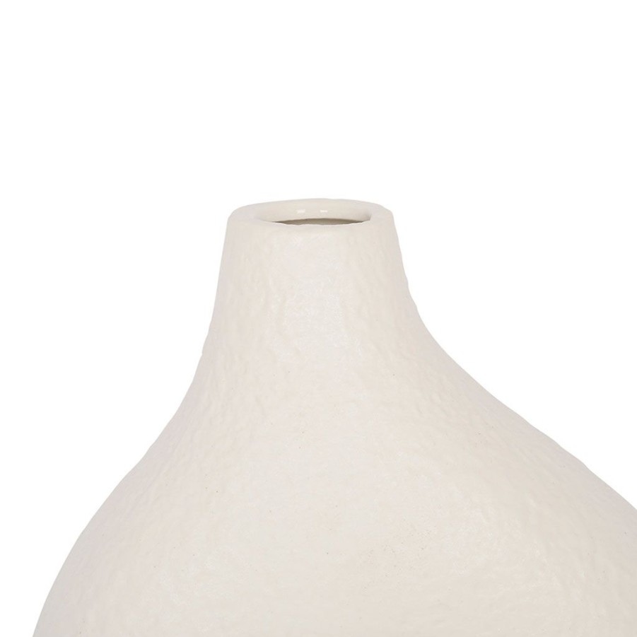 Deco Fabrique De Styles Vases Et Soliflores | Vase En Dolomite Blanc H24.5Cm -Arty Folk