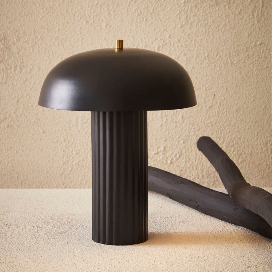 Luminaires Fabrique De Styles | Lampe En Fer Noir H36Cm - Arty