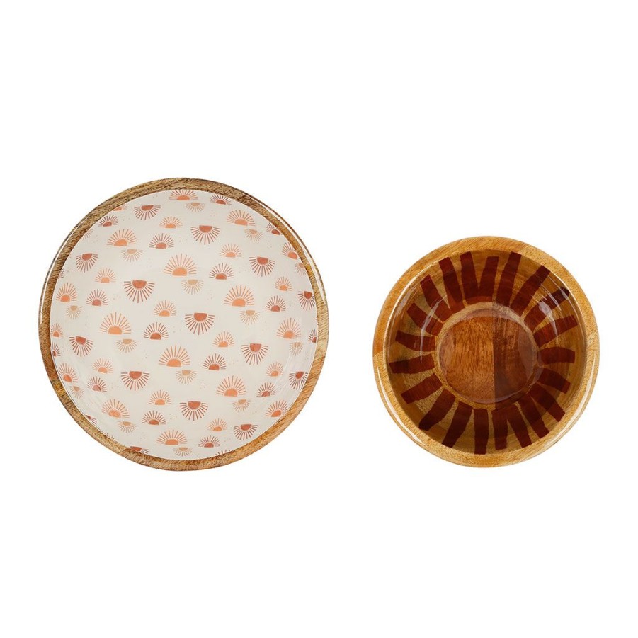 Deco Fabrique De Styles Petits Objets Deco | Coupes X2 Terracotta En Manguier - Sweet Leaves