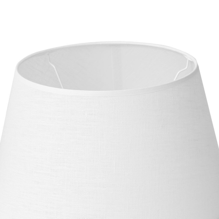 Luminaires Fabrique De Styles | Abat-Jour Blanc En Lin D34Cm