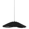 Luminaires Fabrique De Styles | Suspension En Fer Et Coton D77Cm Noir - Plaka