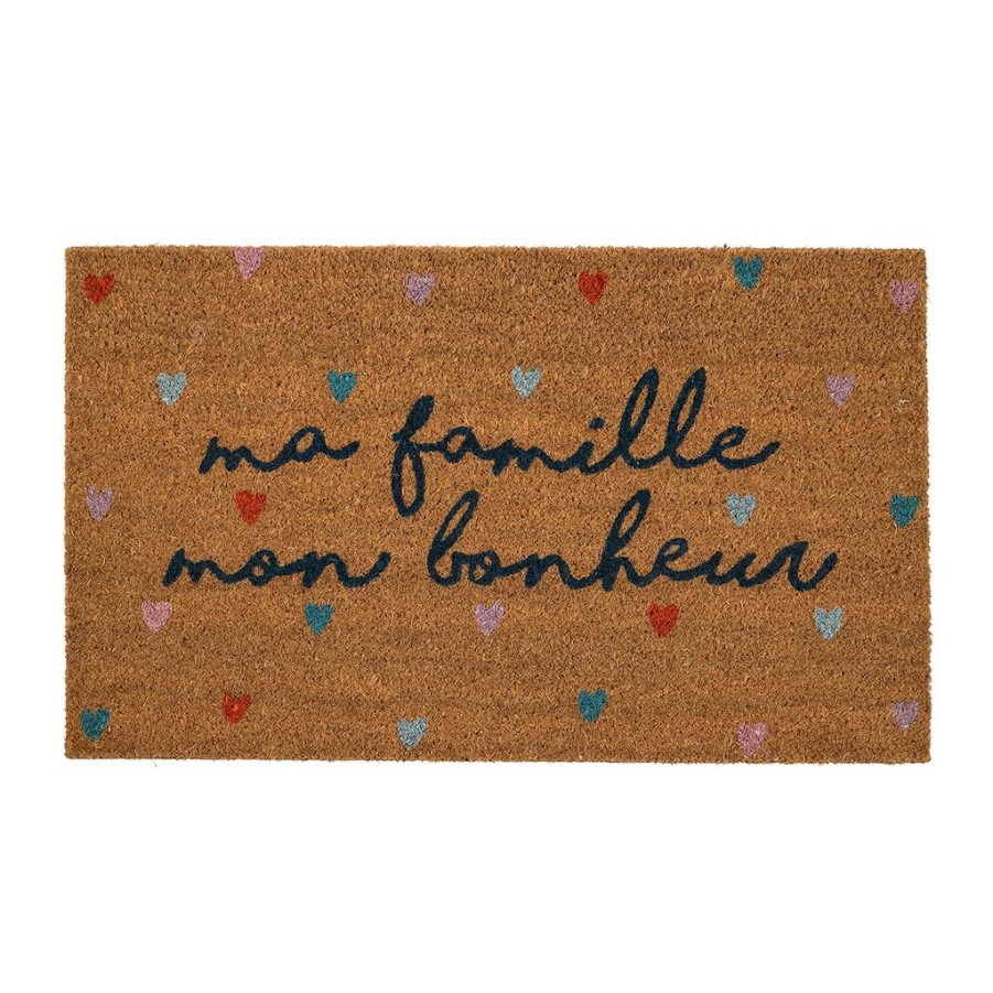 Droguerie Fabrique De Styles | Paillasson Colore Naturel 73X43Cm En Coco - Famille