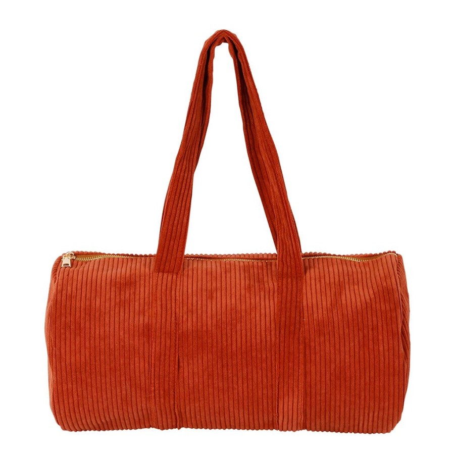 Accessoires Et Loisirs Fabrique De Styles Sacs Et Pochettes | Sac Weekend En Velours Cotele Terracotta - Manarola