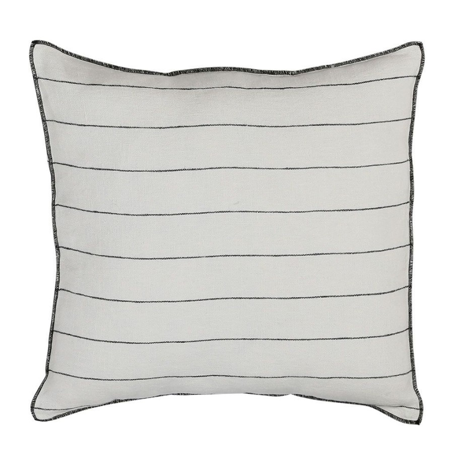 Textiles Fabrique De Styles | Coussin Calvi Blanc 45X45Cm 100% Lin Lave