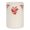 Arts De La Table Fabrique De Styles Petits Rangements | Porte Ustensiles En Faience Blanc Et Rouge - Damier