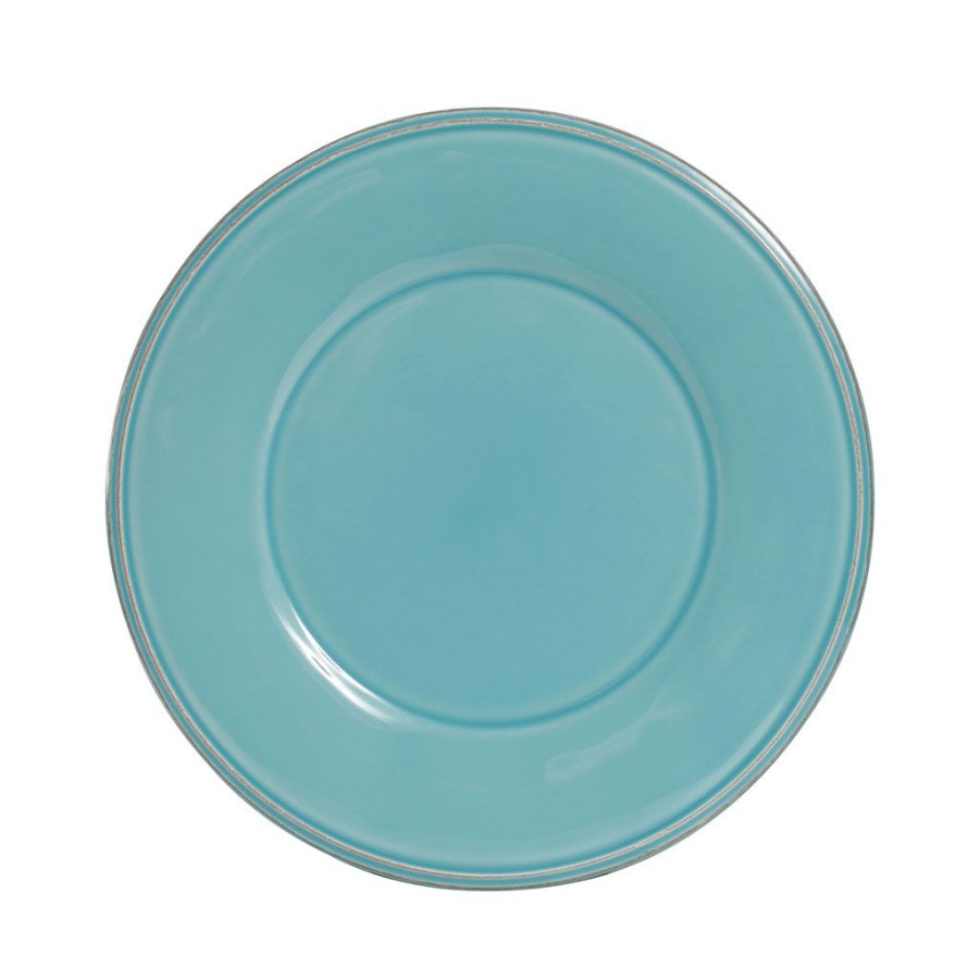 Arts De La Table Fabrique De Styles Assiettes | Assiette A Dessert En Faience Turquoise D23.5Cm - Constance