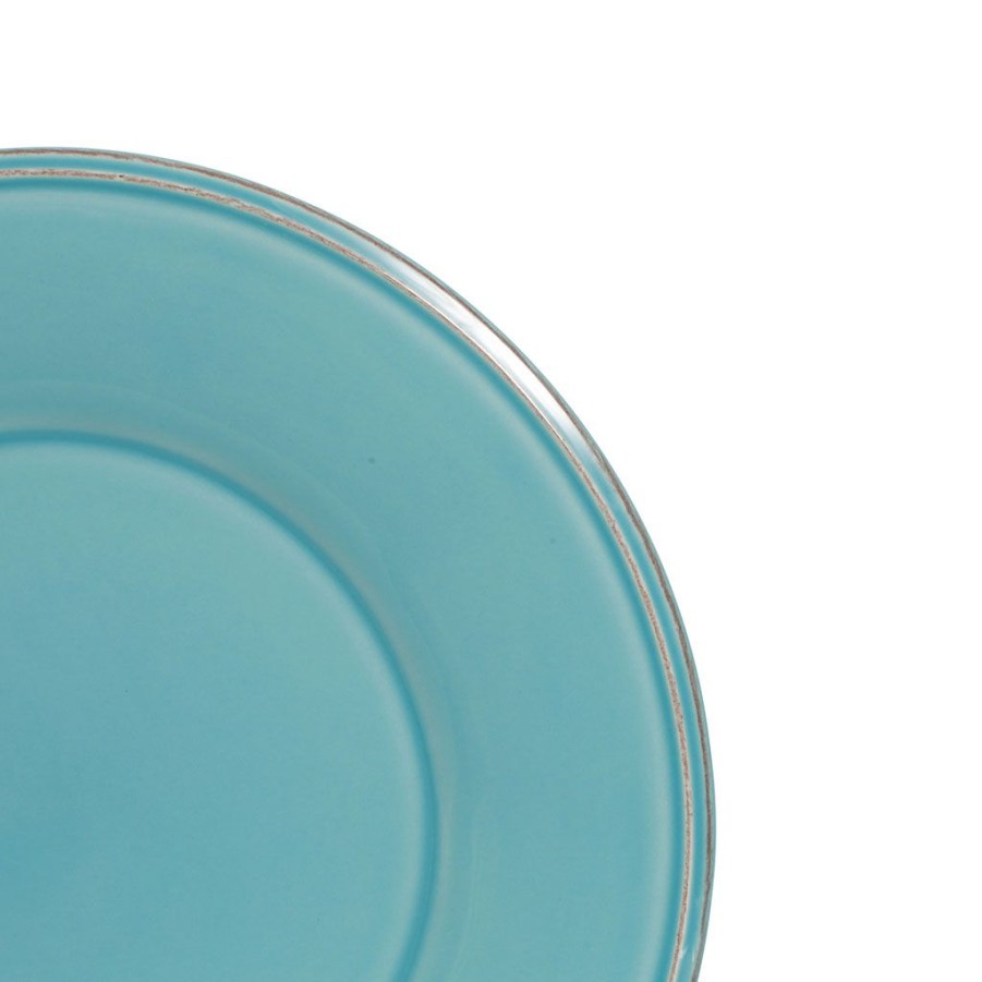 Arts De La Table Fabrique De Styles Assiettes | Assiette A Dessert En Faience Turquoise D23.5Cm - Constance