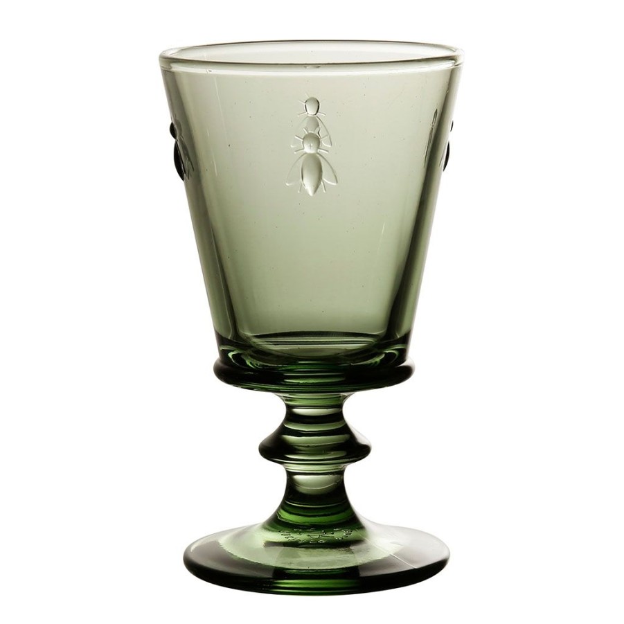 Arts De La Table Fabrique De Styles Verres A Vin | Verre A Vin Abeilles Vert En Verre