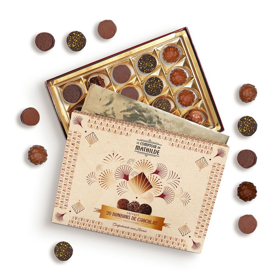 Epicerie Fabrique De Styles Chocolats Et Confiseries | Coffret 20 Bonbons De Chocolat De Noel - 210G