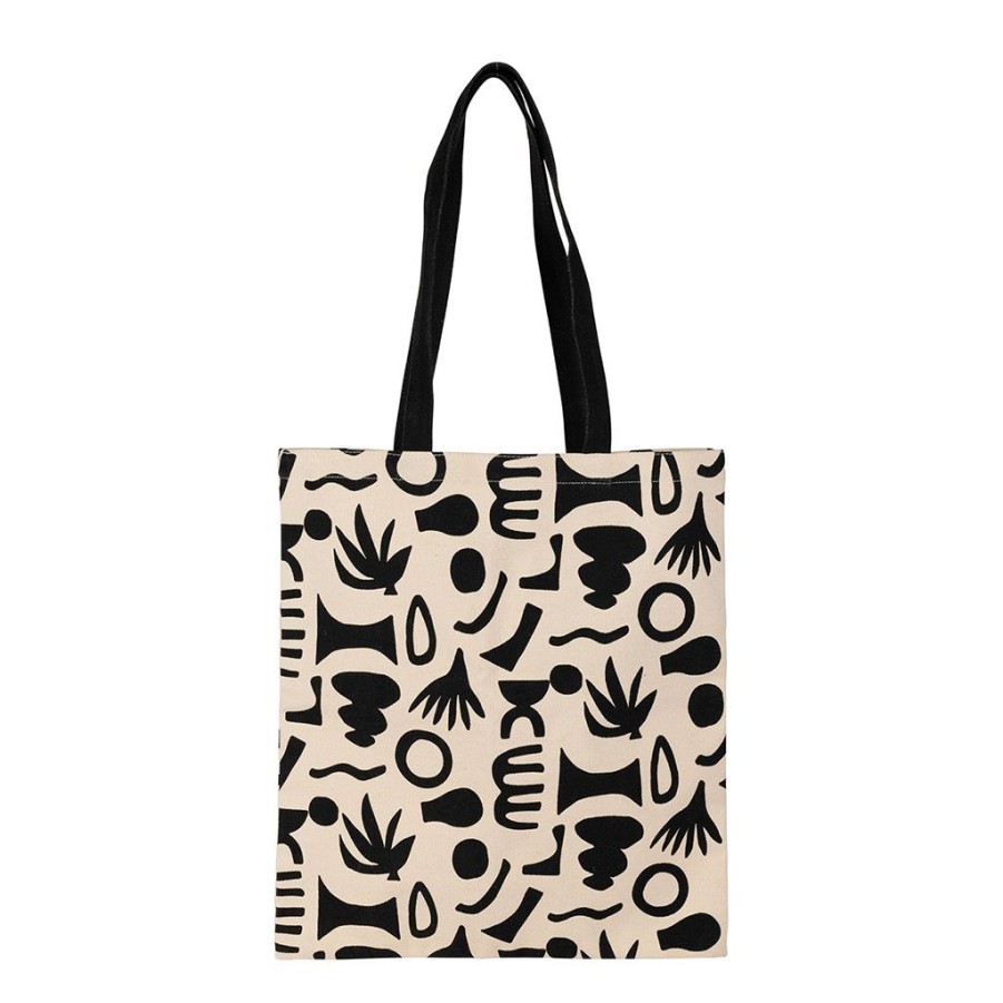 Accessoires Et Loisirs Fabrique De Styles Sacs Et Pochettes | Sac Tote Bag En Coton Ecru Et Noir - Organic