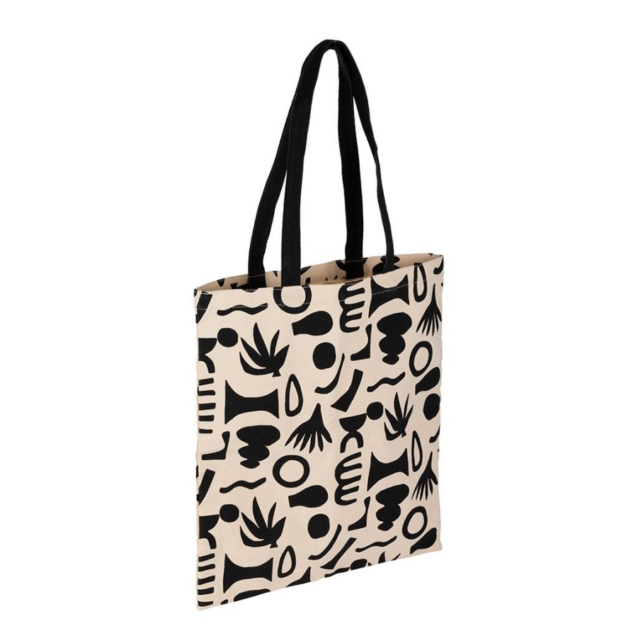 Accessoires Et Loisirs Fabrique De Styles Sacs Et Pochettes | Sac Tote Bag En Coton Ecru Et Noir - Organic