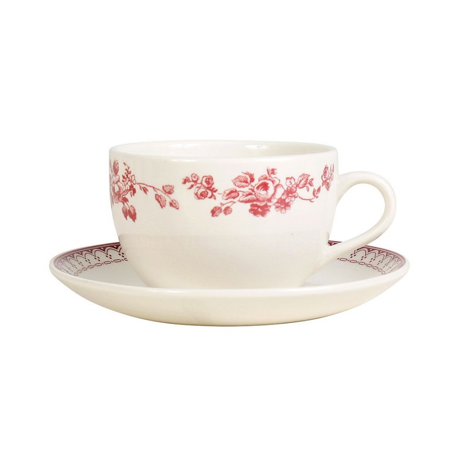 Arts De La Table Fabrique De Styles Tasses Et Mugs | Tasse A The Faustine Bordeaux En Faience