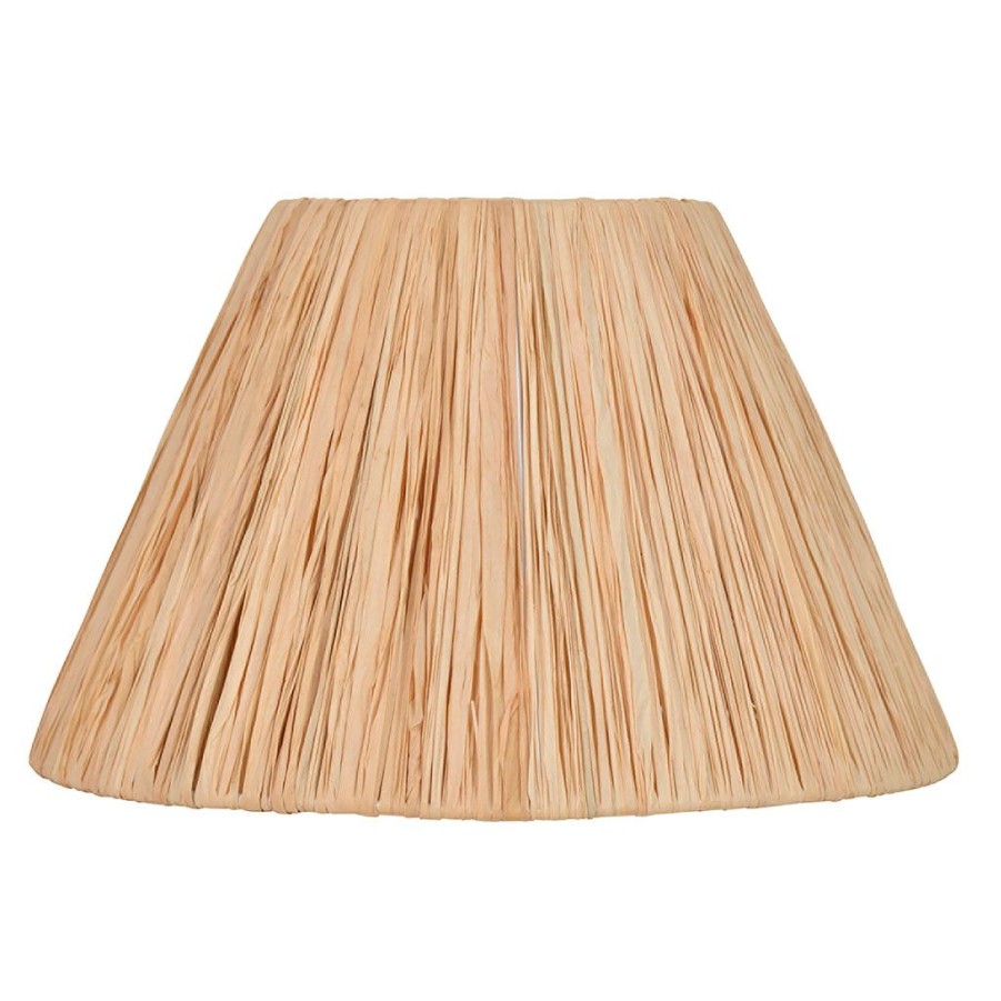 Luminaires Fabrique De Styles | Abat-Jour Conique En Raphia Naturel D25Cm