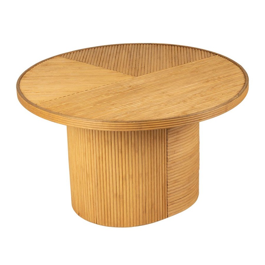 Meubles Fabrique De Styles Table Basses | Table Basse En Bambou Naturel D70Xh40Cm - Saori